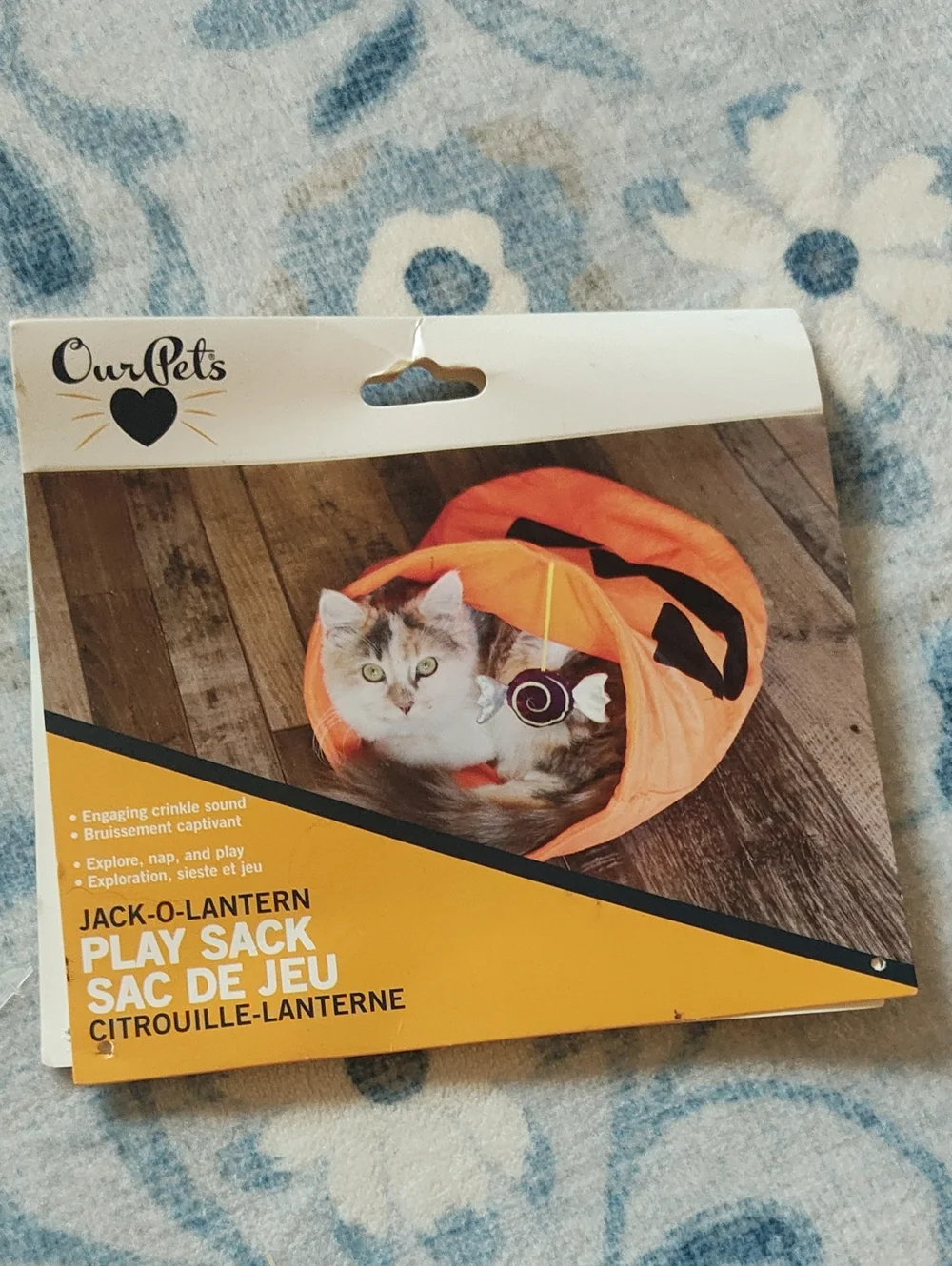 CAT HALLOWEEN JACK-O'-LANTERN PLAY SACK